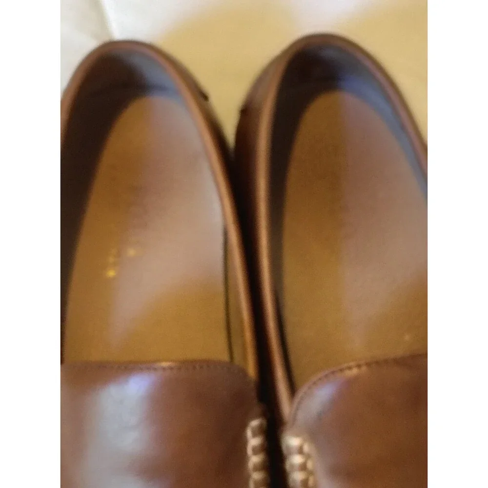Polo Ralph Lauren Men's Woodley Brown Leather Driving Loafers Size 9.5D